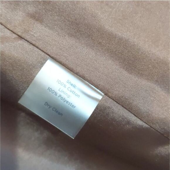 Talbots Cotton Basketweave Wooden Buttons Blazer Sz 14 Professional Career - Picture 6 of 6